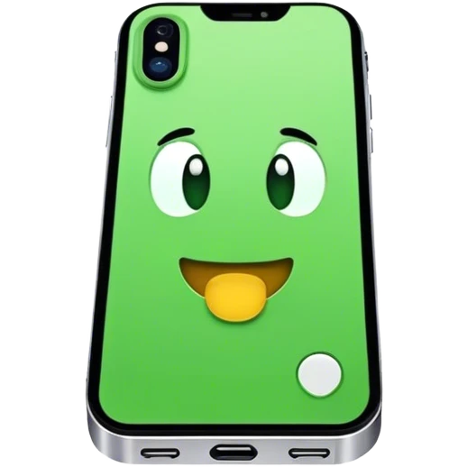 iPhone 15 green emoji