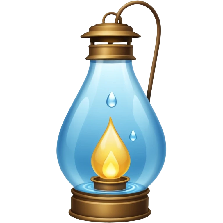 Water Lantern more water drop inside lantern emoji