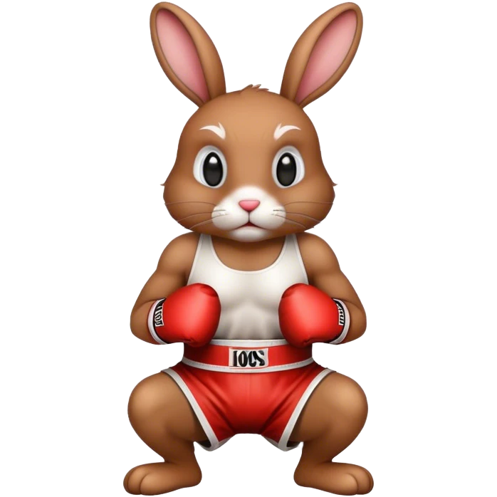 Boxing rabbit emoji