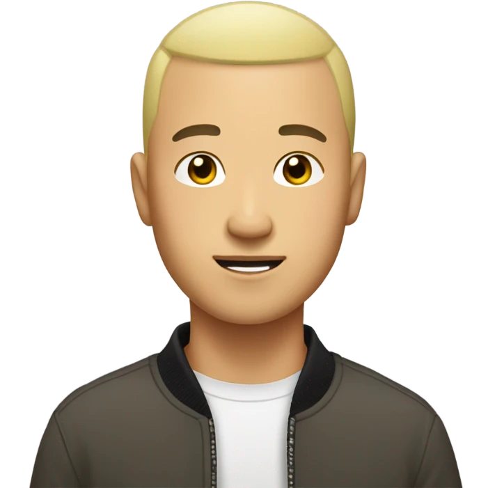 asian guy with blonde buzz cut emoji