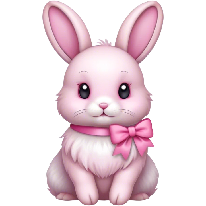 bunny with pink bows emoji
