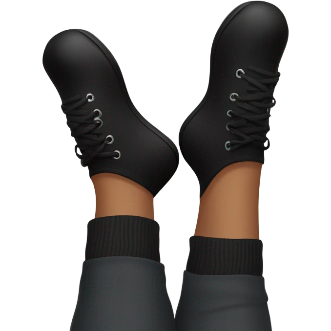 black mary jane shoes and black socks emoji