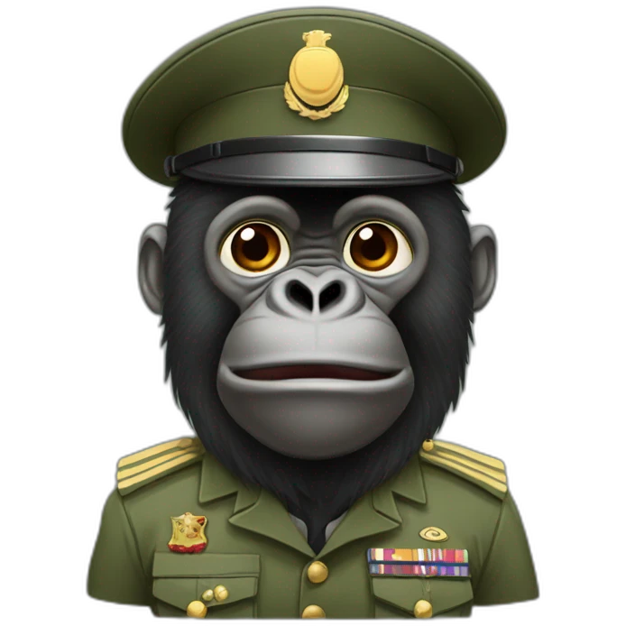 Gorila militar emoji