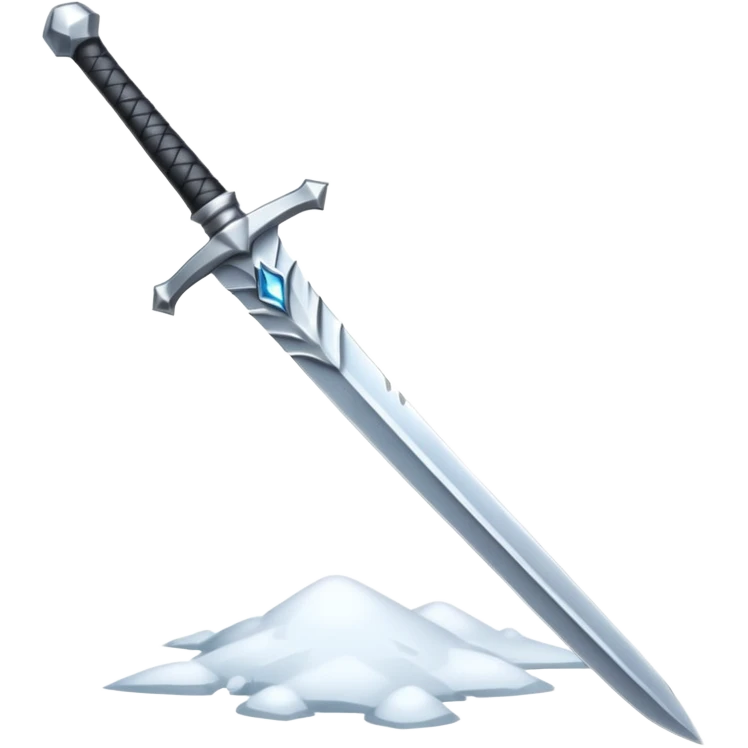 sharp sword in snow, emoji