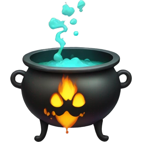 Cauldron with potion emoji