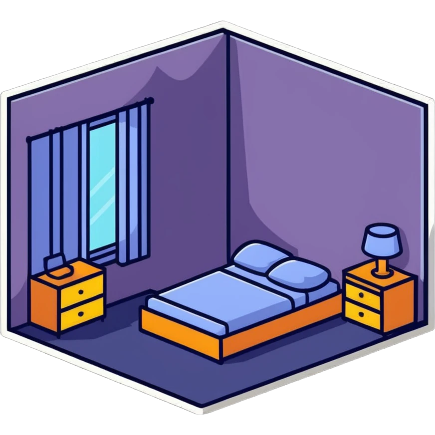 small bedroom with cute decor, cozy space aesthetic, pastel colors, plush toys, charming details emoji