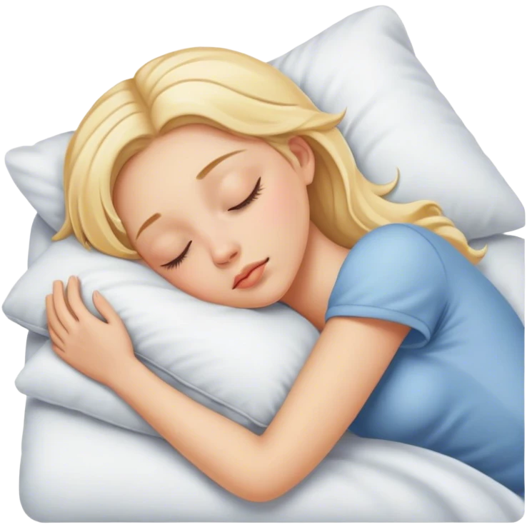 blonde girl sleeping emoji