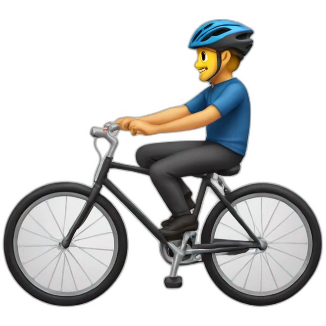 homme chauve vélo emoji