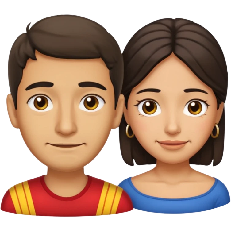 a happy and a sad spanish emoji emoji