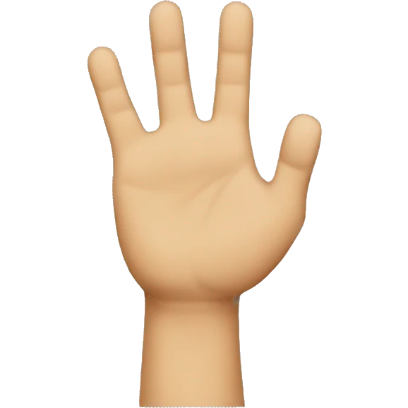 hand up emoji