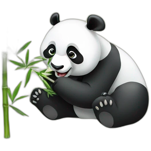 panda eating bamboo emoji