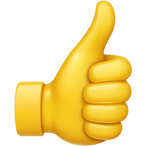 thumbs up emoji, positive and bold emoji