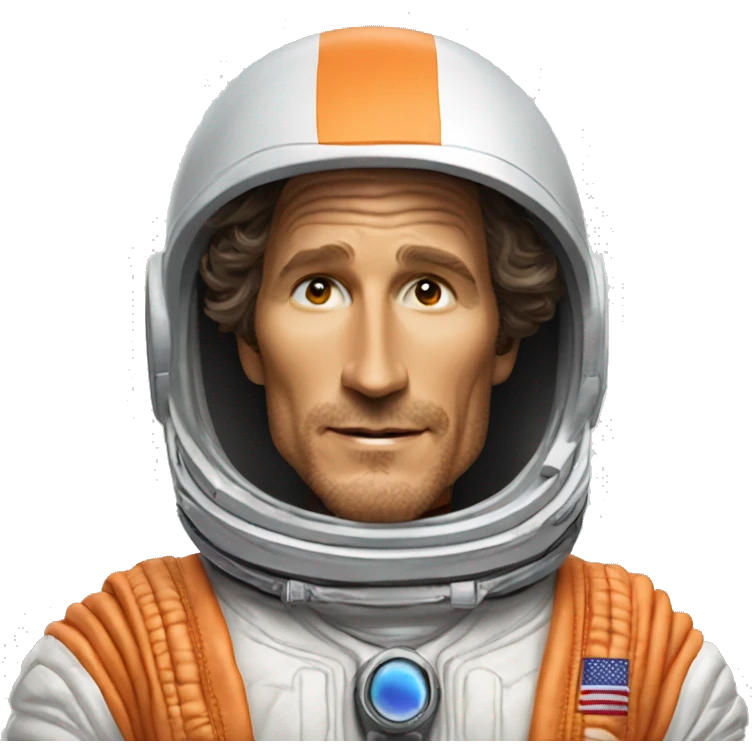 Matthew McConaughey in spacesuit emoji