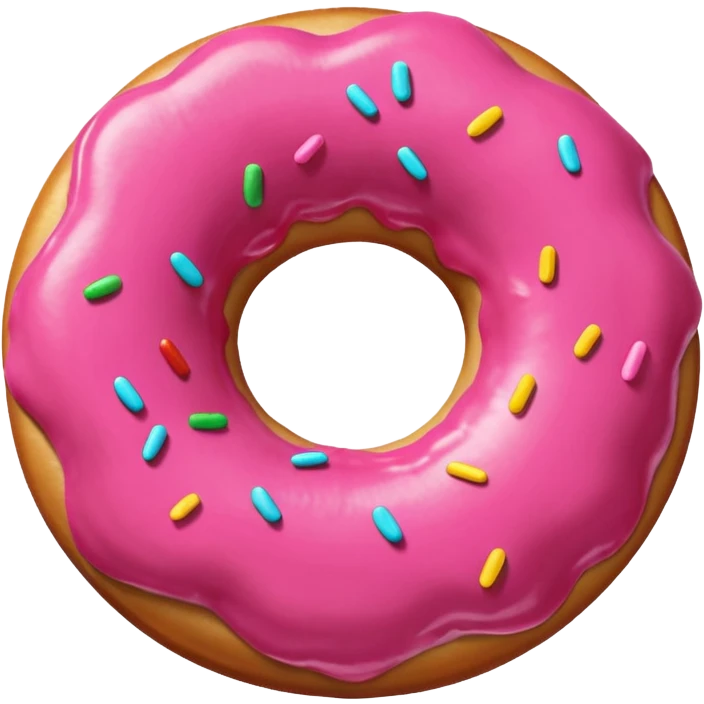 donut rosa liso sem granulado emoji