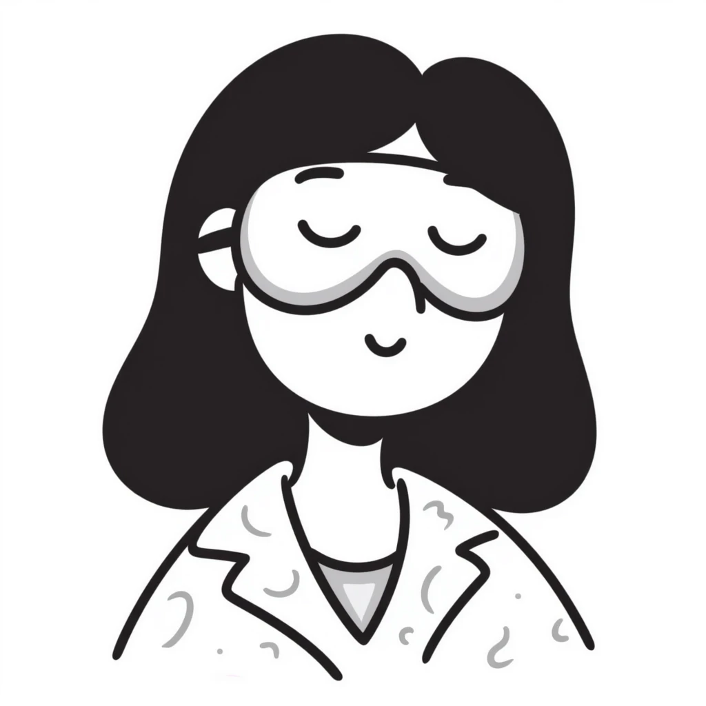 woman wearing a sleep mask emoji