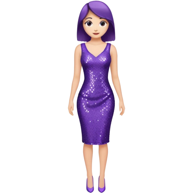 purple sequin dress emoji