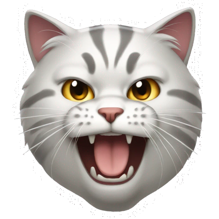 Cat with anger emoji