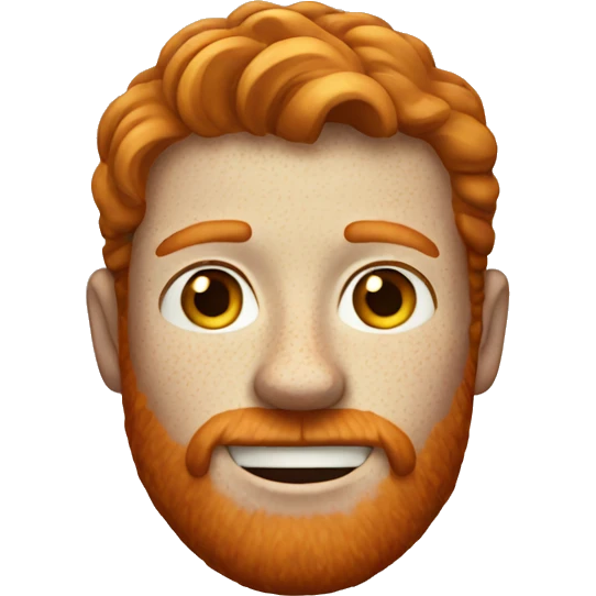Ginger man with freckles emoji
