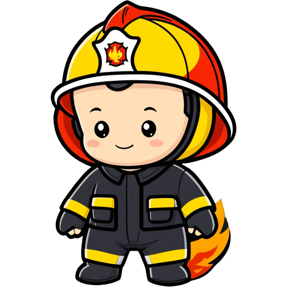 Baby fire fighter emoji