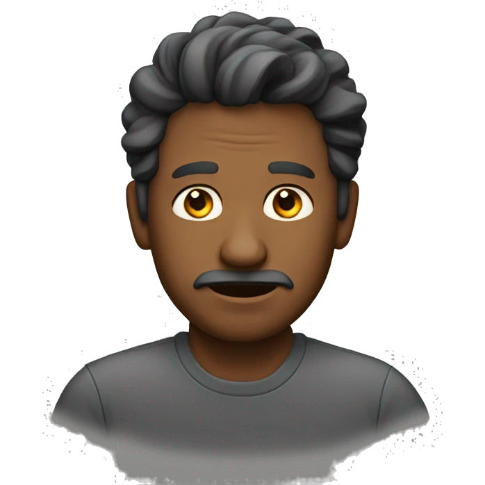 a man who doesn't understand emoji