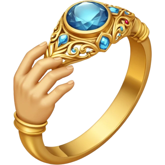 🥵+🤚+💍 emoji