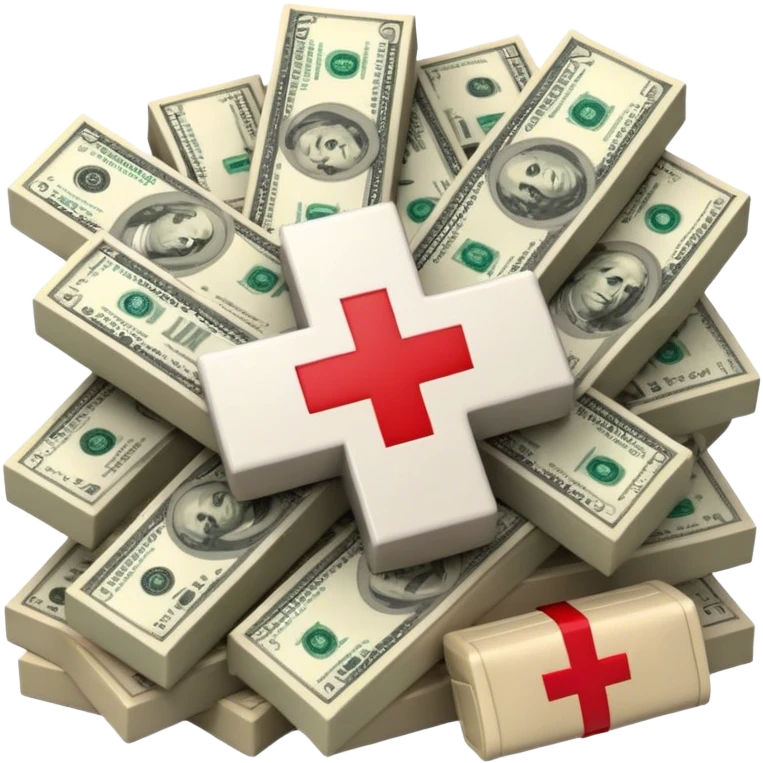 money with a Red Cross over it so it symbolizes it's for free emoji