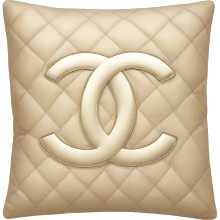 Chanel pillow beige emoji