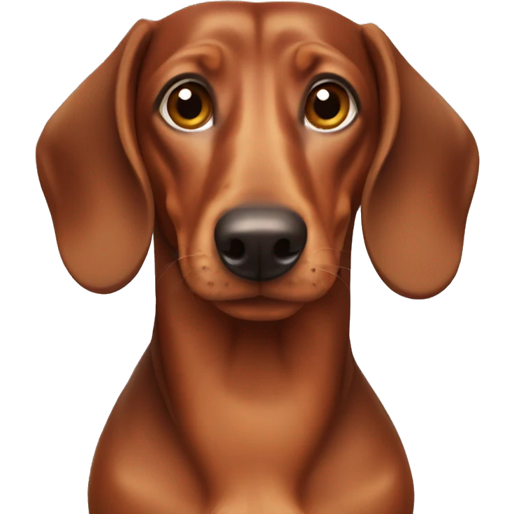 Brown dachshund emoji