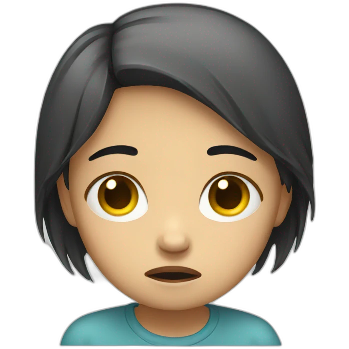 Sad girl crying emoji