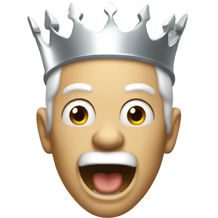 yelling white king emoji