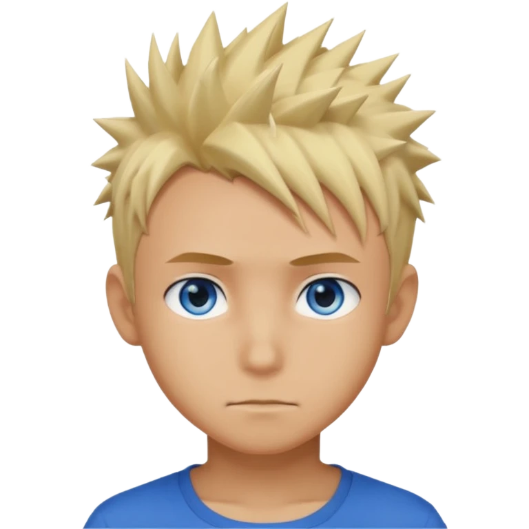 Naruto Anime style boy head emoji