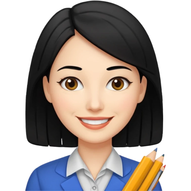 Women, professionals, teachers, black hair emoji