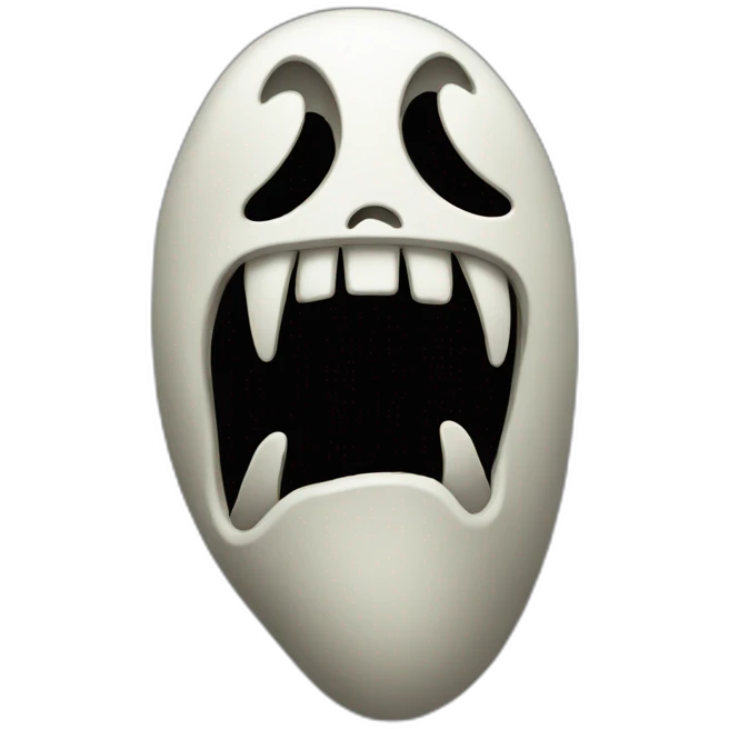 scream ghost face emoji
