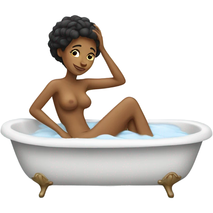 Woman in bath emoji