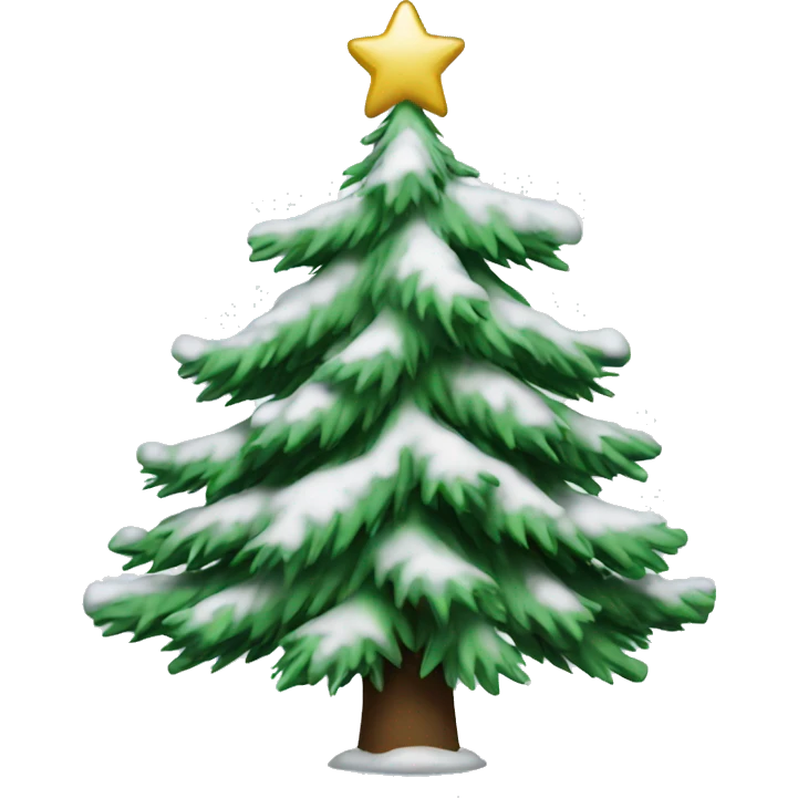 snowy christmas tree emoji