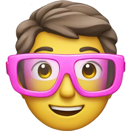 pink safety glasses emoji