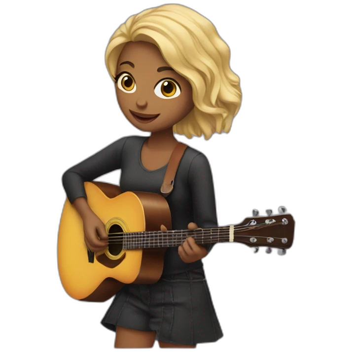 girl with guitar emoji