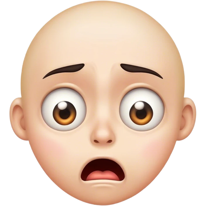 Horrified shocked face emoji