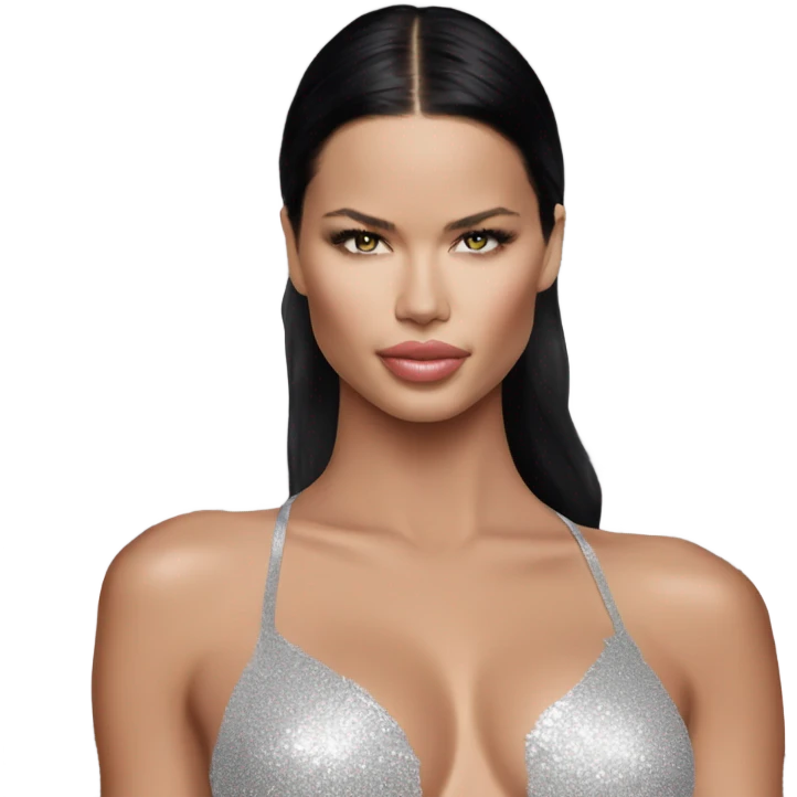Adriana lima on a runway victoria secret  angel wings emoji