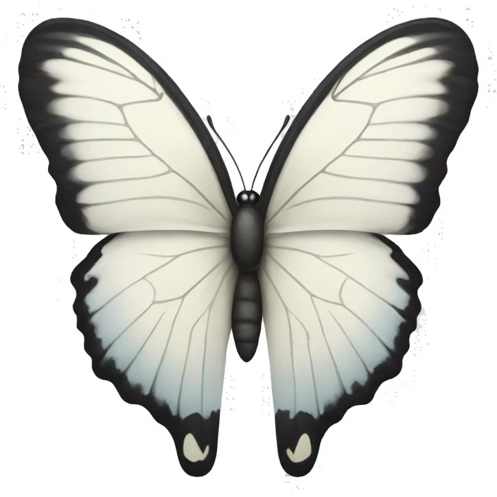 a white butterfly emoji