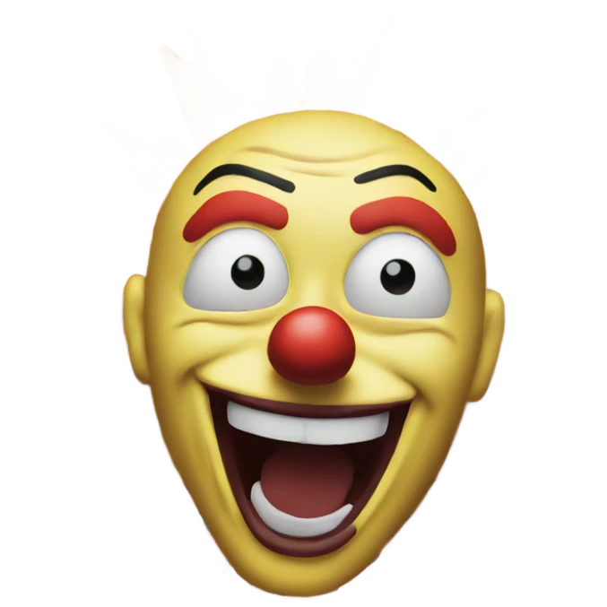 Clown face exploding emoji