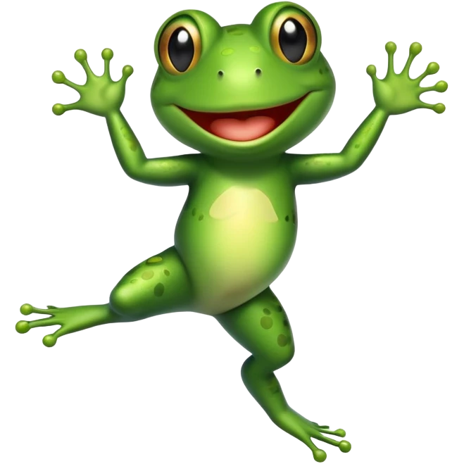 a frog tap dancing emoji