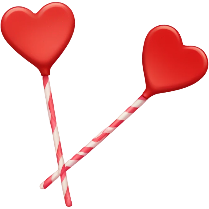 Red heart shaped lollipop  emoji
