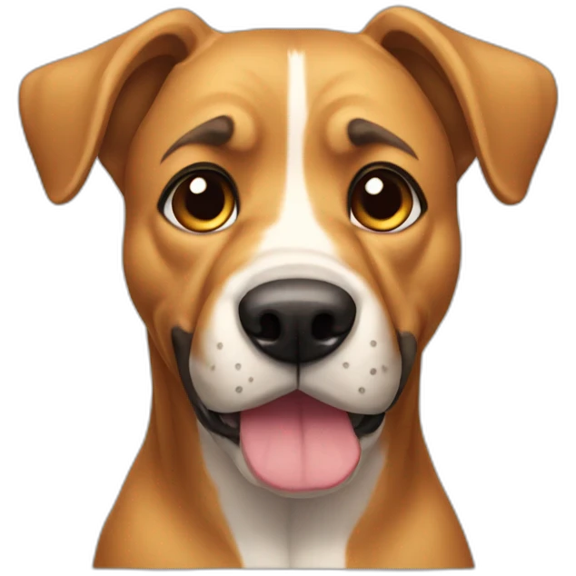 Buff dog emoji