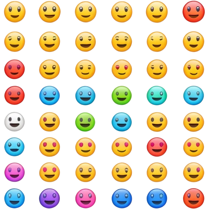 i want all rounded imojis for my application  emoji
