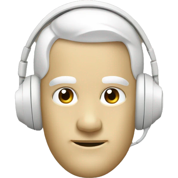 Cream colored head phones  emoji