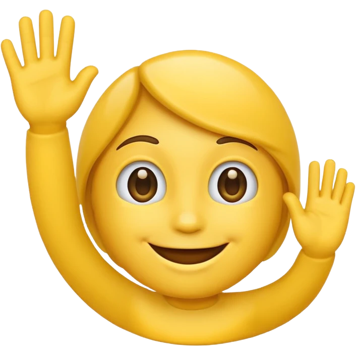 emoji waving hi emoji