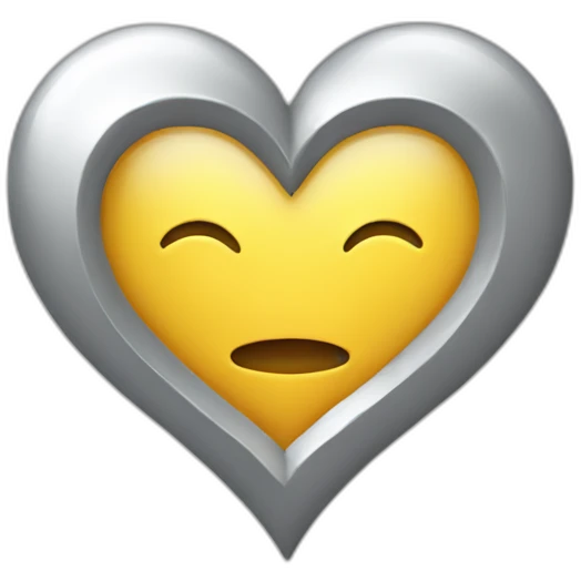 silver heart emoji