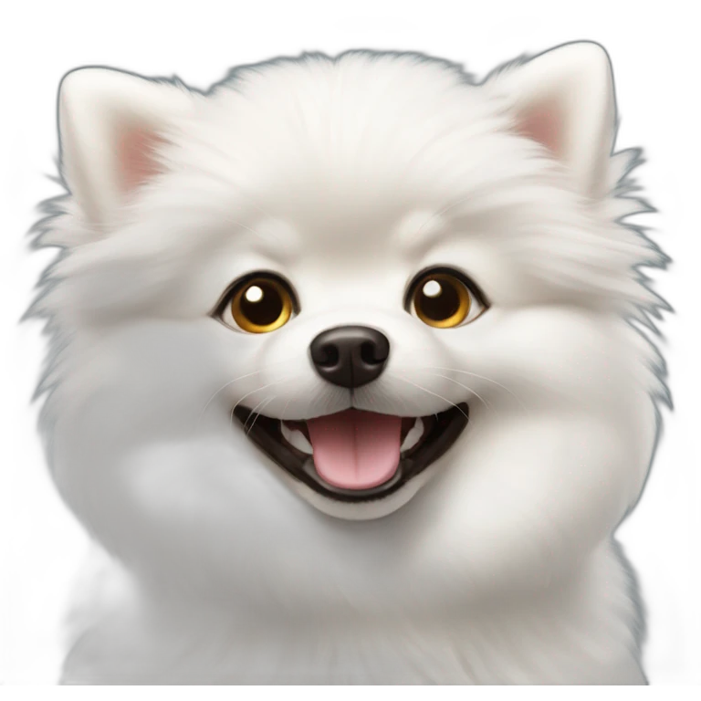 white-Pomeranian-smile-puppy emoji