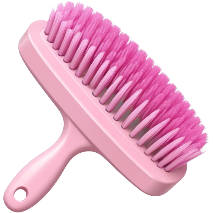 Powder pink and white hairbrush emoji